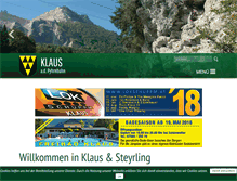 Tablet Screenshot of gemeinde-klaus.at